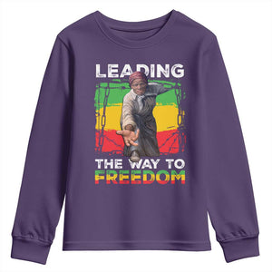 Harriet Tubman Youth Sweatshirt Leading The Way To Freedom Black History TS09 Purple Print Your Wear
