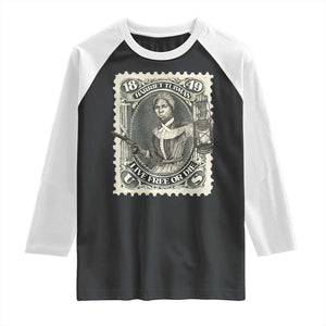 Harriet Tubman Raglan Shirt Live Free Or Die Black History TS09 Black White Print Your Wear