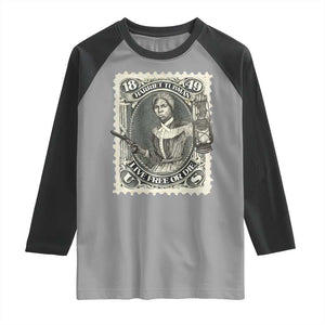 Harriet Tubman Raglan Shirt Live Free Or Die Black History TS09 Sport Gray Black Print Your Wear