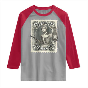 Harriet Tubman Raglan Shirt Live Free Or Die Black History TS09 Sport Gray Red Print Your Wear