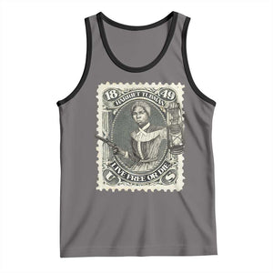 Harriet Tubman Tank Top Live Free Or Die Black History TS09 Deep Heather Black Print Your Wear
