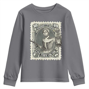 Harriet Tubman Youth Sweatshirt Live Free Or Die Black History TS09 Charcoal Print Your Wear