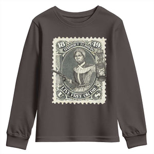 Harriet Tubman Youth Sweatshirt Live Free Or Die Black History TS09 Dark Chocolate Print Your Wear