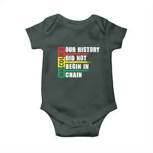 Malcolm X Baby Onesie Our History Did Not Begin In Chains TS09 Print Your Wear