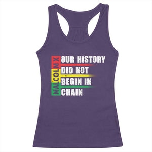 Malcolm X Racerback Tank Top Our History Did Not Begin In Chains TS09 Purple Print Your Wear