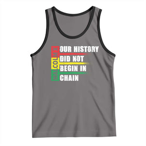 Malcolm X Tank Top Our History Did Not Begin In Chains TS09 Deep Heather Black Print Your Wear