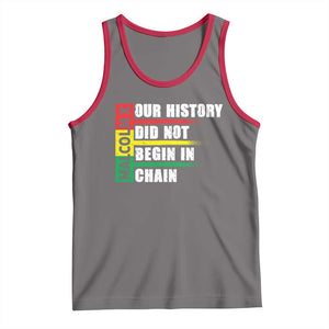 Malcolm X Tank Top Our History Did Not Begin In Chains TS09 Deep Heather Red Print Your Wear