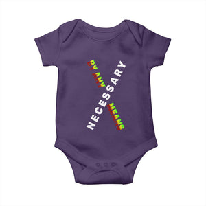 Malcolm X Baby Onesie By Any Means Necessary Black History TS09 Purple Print Your Wear