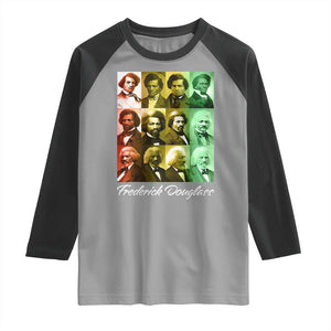 Life Of Frederick Douglass Raglan Shirt Black History Month TS09 Sport Gray Black Print Your Wear