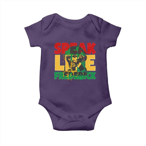 Speak Like Frederick Douglass Baby Onesie Black History Month TS09 Purple Print Your Wear