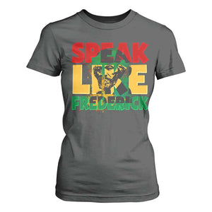 Speak Like Frederick Douglass T Shirt For Women Black History Month TS09 Dark Heather Print Your Wear
