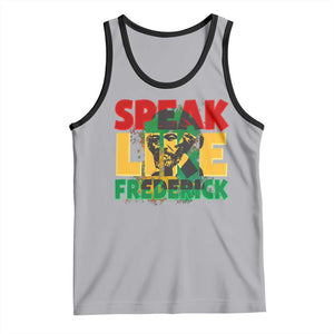Speak Like Frederick Douglass Tank Top Black History Month TS09 Athletic Heather Black Print Your Wear