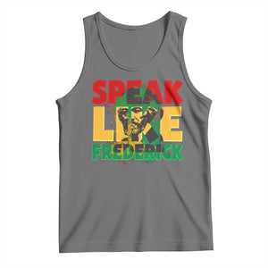 Speak Like Frederick Douglass Tank Top Black History Month TS09 Black Heather Print Your Wear