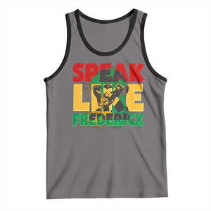 Speak Like Frederick Douglass Tank Top Black History Month TS09 Deep Heather Black Print Your Wear