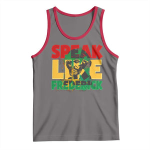 Speak Like Frederick Douglass Tank Top Black History Month TS09 Deep Heather Red Print Your Wear