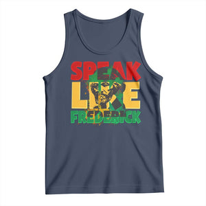 Speak Like Frederick Douglass Tank Top Black History Month TS09 Navy Print Your Wear
