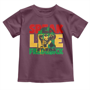 Speak Like Frederick Douglass Toddler T Shirt Black History Month TS09 Maroon Print Your Wear