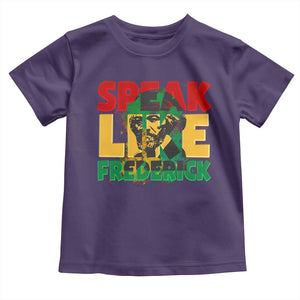 Speak Like Frederick Douglass Toddler T Shirt Black History Month TS09 Purple Print Your Wear