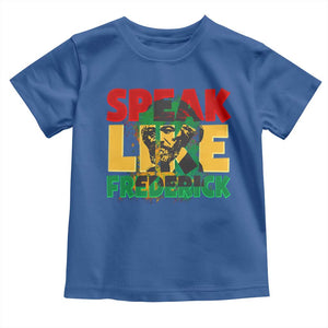 Speak Like Frederick Douglass Toddler T Shirt Black History Month TS09 Royal Blue Print Your Wear