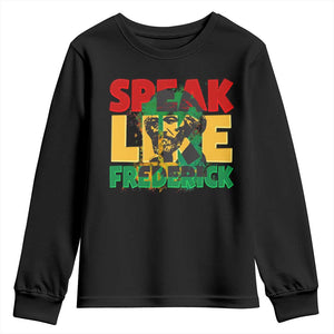 Speak Like Frederick Douglass Youth Sweatshirt Black History Month TS09 Black Print Your Wear