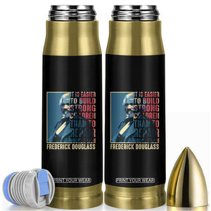 Frederick Douglass Bullet Tumbler It Is Easier To Build Strong Children Than To Repair Broken Men BHM TS09 Black Print Your Wear
