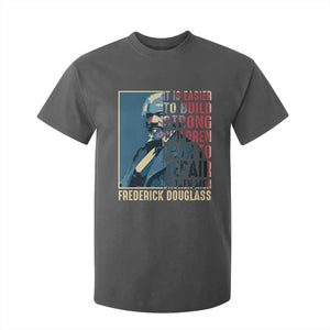 Frederick Douglass T Shirt For Kid It Is Easier To Build Strong Children Than To Repair Broken Men BHM TS09 Dark Heather Print Your Wear