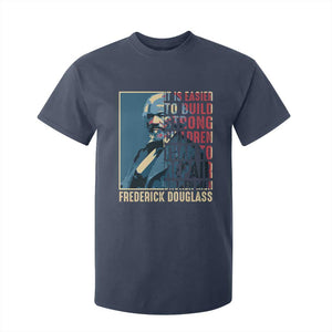 Frederick Douglass T Shirt For Kid It Is Easier To Build Strong Children Than To Repair Broken Men BHM TS09 Navy Print Your Wear