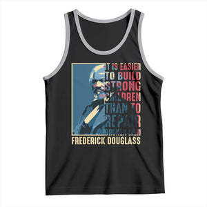 Frederick Douglass Tank Top It Is Easier To Build Strong Children Than To Repair Broken Men BHM TS09 Black Athletic Heather Print Your Wear