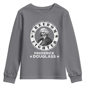Frederick Douglass Youth Sweatshirt The Thing Worse Than Rebellion Is The Thing That Causes Rebellion TS09 Charcoal Print Your Wear