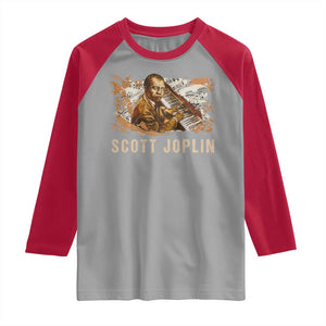 Scott Joplin Raglan Shirt Afro Classical Music Composer Black History TS09 Sport Gray Red Print Your Wear