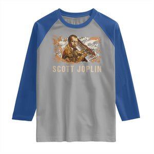 Scott Joplin Raglan Shirt Afro Classical Music Composer Black History TS09 Sport Gray Royal Print Your Wear