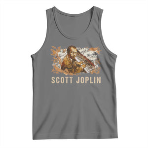 Scott Joplin Tank Top Afro Classical Music Composer Black History TS09 Black Heather Print Your Wear