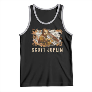 Scott Joplin Tank Top Afro Classical Music Composer Black History TS09 Black Athletic Heather Print Your Wear