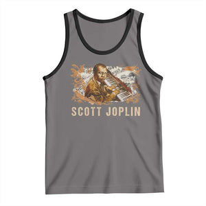 Scott Joplin Tank Top Afro Classical Music Composer Black History TS09 Deep Heather Black Print Your Wear
