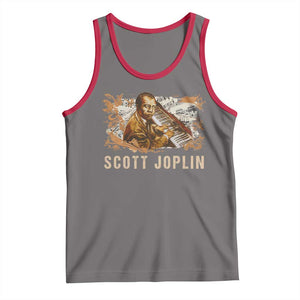 Scott Joplin Tank Top Afro Classical Music Composer Black History TS09 Deep Heather Red Print Your Wear