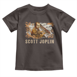 Scott Joplin Toddler T Shirt Afro Classical Music Composer Black History TS09 Dark Chocolate Print Your Wear