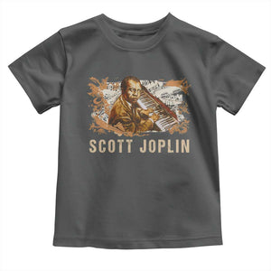 Scott Joplin Toddler T Shirt Afro Classical Music Composer Black History TS09 Dark Heather Print Your Wear