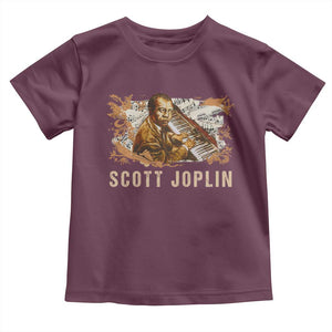 Scott Joplin Toddler T Shirt Afro Classical Music Composer Black History TS09 Maroon Print Your Wear