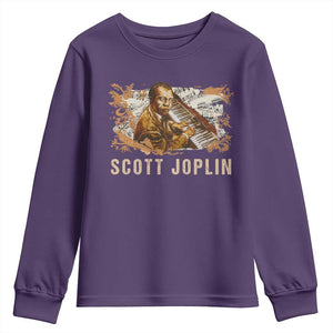 Scott Joplin Youth Sweatshirt Afro Classical Music Composer Black History TS09 Purple Print Your Wear