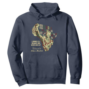 Nelson Mandela Hoodie A Winner Is A Dreamer Who Never Gives Up TS09 Navy Print Your Wear
