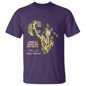Nelson Mandela T Shirt A Winner Is A Dreamer Who Never Gives Up TS09 Purple Print Your Wear