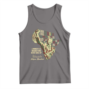 Nelson Mandela Tank Top A Winner Is A Dreamer Who Never Gives Up TS09 Deep Heather Print Your Wear
