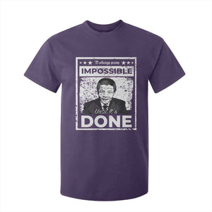 Nelson Mandela T Shirt For Kid It Always Seems Impossible Until It's Done TS09 Purple Print Your Wear