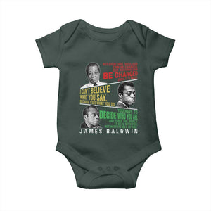 James Baldwin Baby Onesie Famous Quotes Nothing Can Be Changed Until It Is Faced TS09 Print Your Wear
