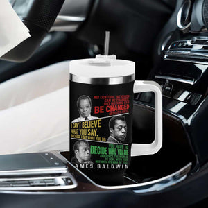 James Baldwin Tumbler With Handle Famous Quotes Nothing Can Be Changed Until It Is Faced TS09 Print Your Wear
