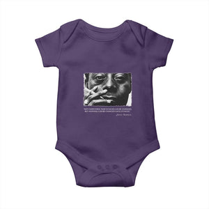James Baldwin Baby Onesie Not Everything That Is Faced Can Be Changed But Nothing Can Be Changed Until It Is Faced TS09 Purple Print Your Wear