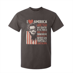 James Baldwin T Shirt For Kid I Love America More Than Any Country In The World TS09 Dark Chocolate Print Your Wear