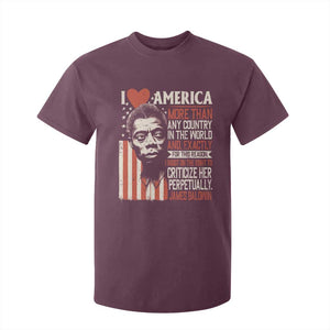 James Baldwin T Shirt For Kid I Love America More Than Any Country In The World TS09 Maroon Print Your Wear
