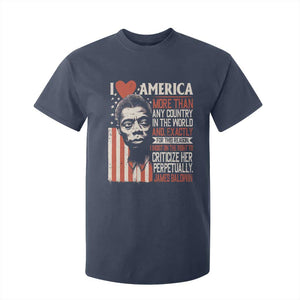 James Baldwin T Shirt For Kid I Love America More Than Any Country In The World TS09 Navy Print Your Wear