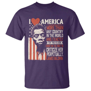 James Baldwin T Shirt I Love America More Than Any Country In The World TS09 Purple Print Your Wear